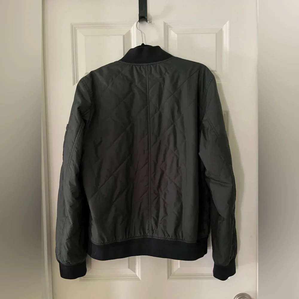 Banana Republic Motion Tech Bomber Jacket water resistant lightweight green